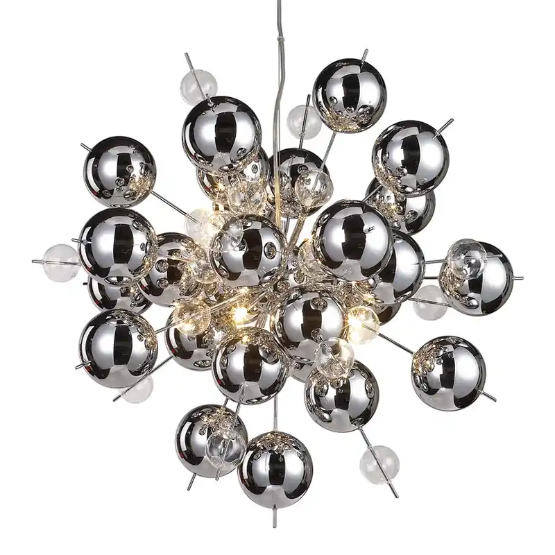 Hanglamp Wakusei van glas 65 cm chroom Actieprijs