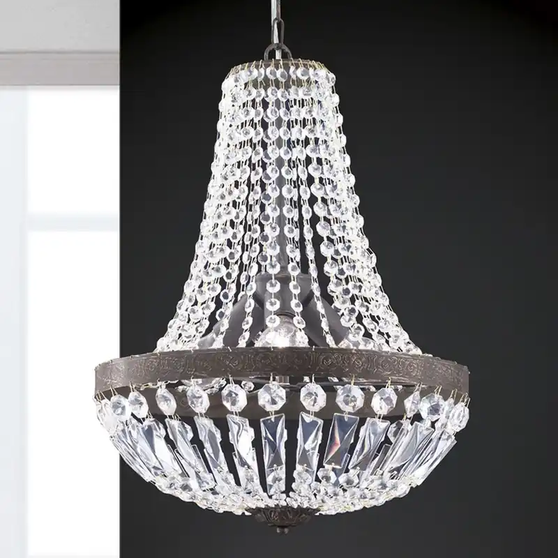 Hanglamp Andara, kristal ketting, Ø 40 cm Alleen Vandaag