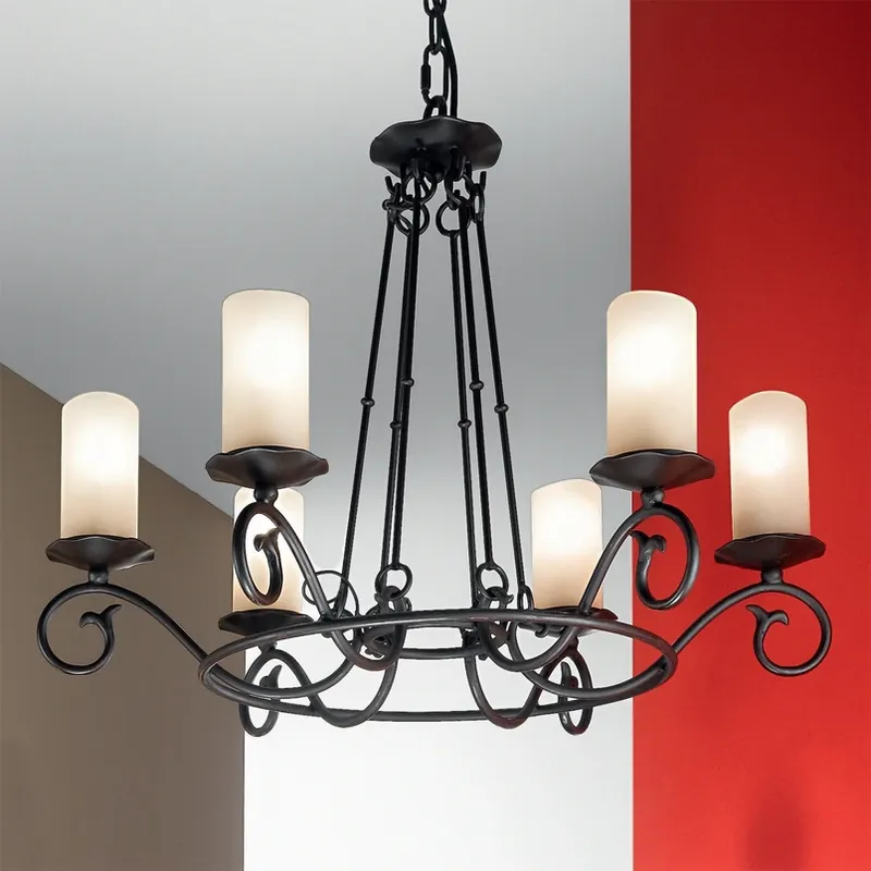 Veilige Betaling Kroonluchter Bente, 6-lamps