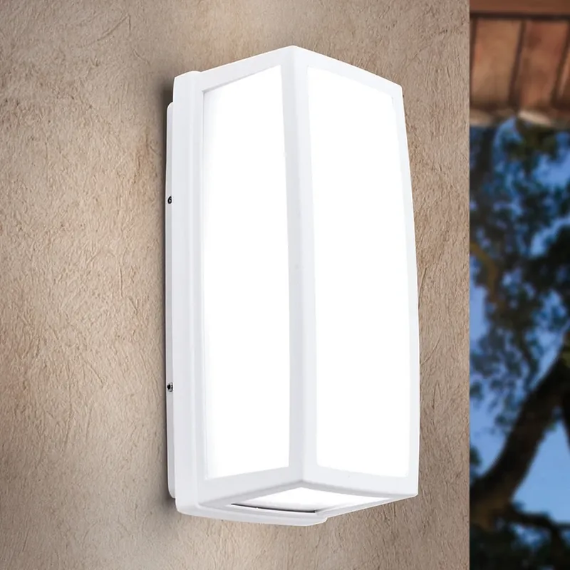 Witte LED buitenwandverlichting Bob, IP54 Meest Verkocht