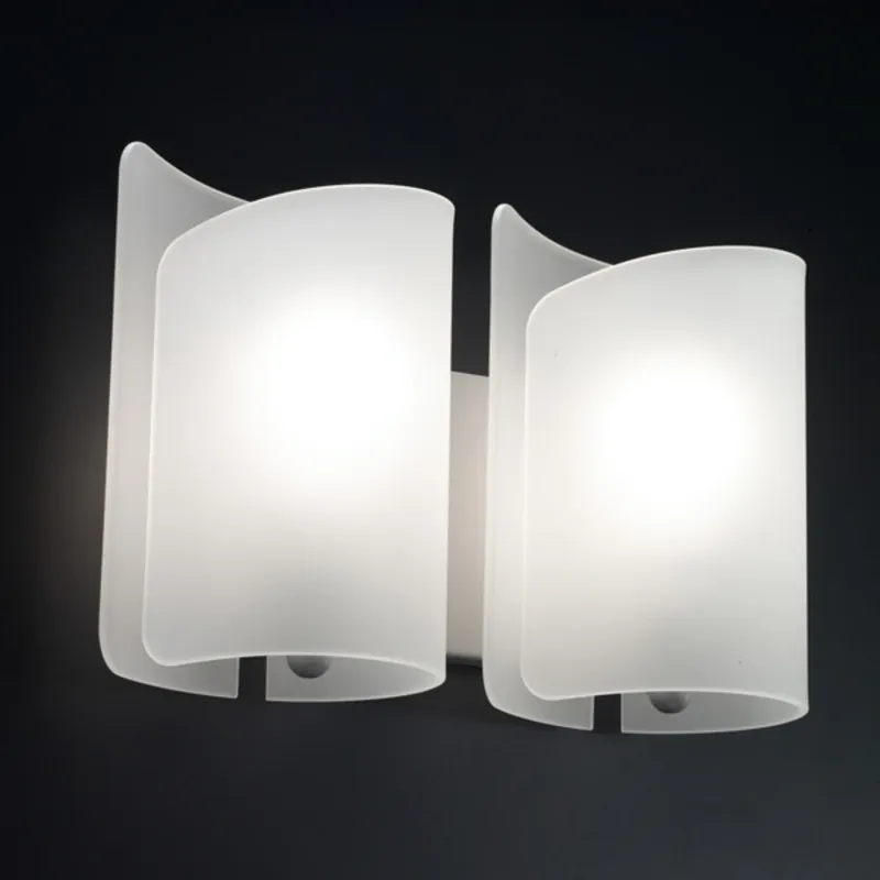 Express Levering Wandlamp Papiro, 2-lamps, gesatineerd