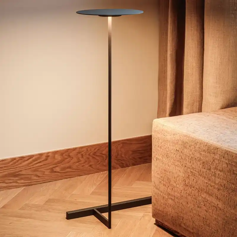 Vibia Flat LED vloerlamp 96 cm grijs L1, dimbaar Laatste Kans