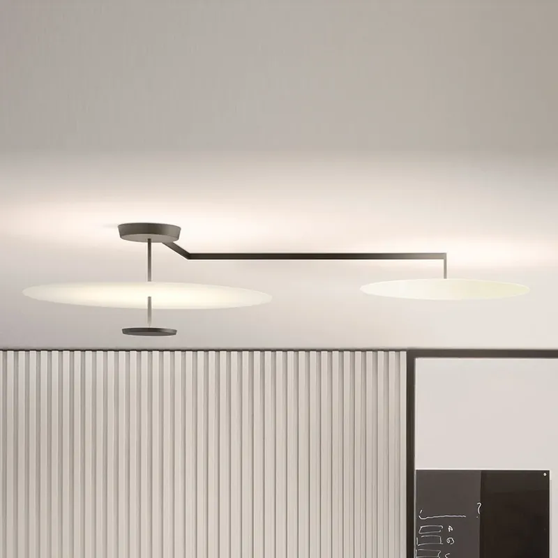 Korting Vibia Flat LED plafondlamp 3-lamps Ø 55 cm wit