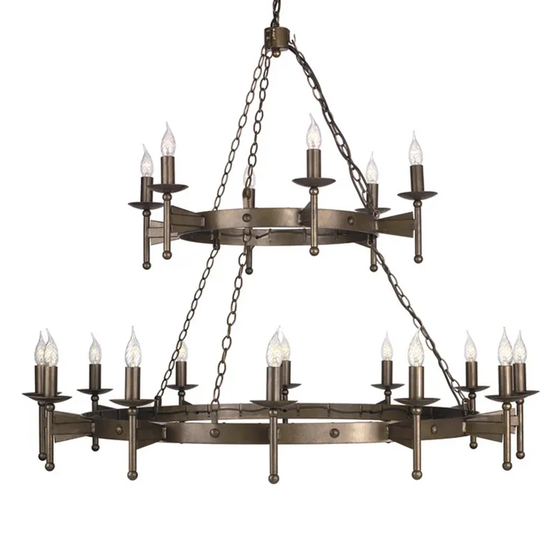 Aanbieding Middeleeuwse kroonluchter CROMWELL, 18-lichts