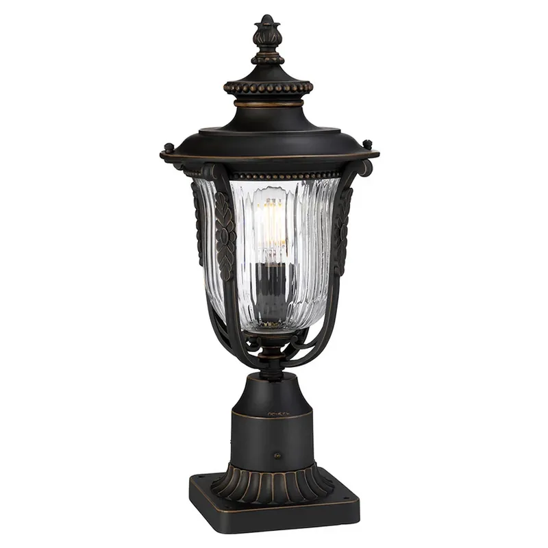 Sokkellamp Luverne met geribbeld glas Weekendaanbieding