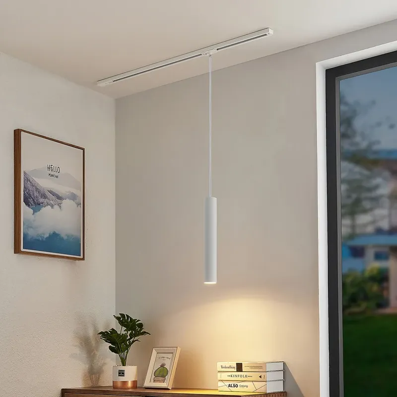 Hanglamp Lindby Linaro, 40 cm, wit, 1-fase, GU10 Aanbieding