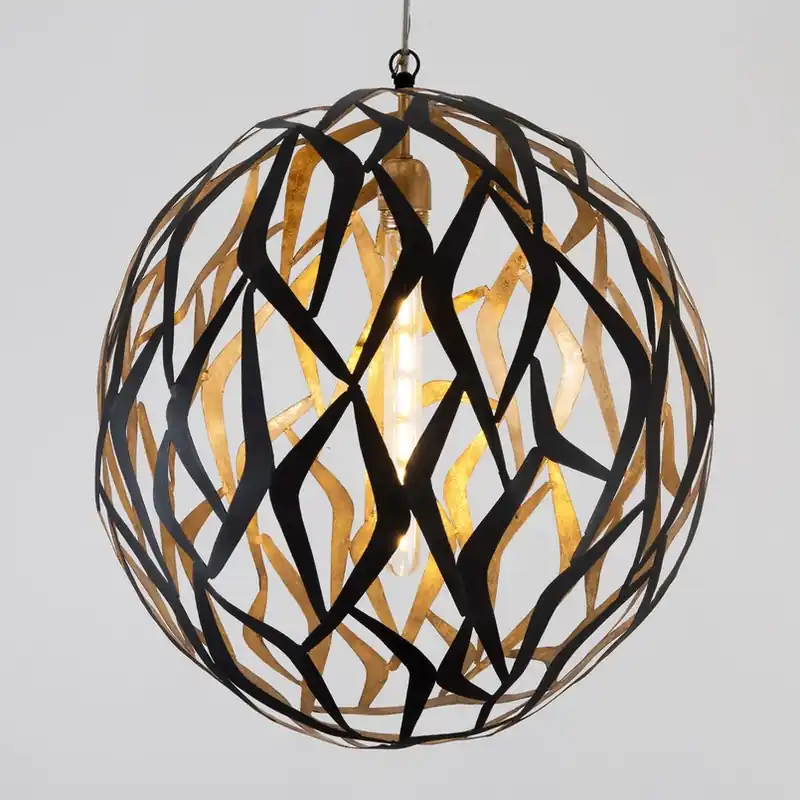 Voordeelprijs Aeromodello hanglamp, zwartbruin, goud