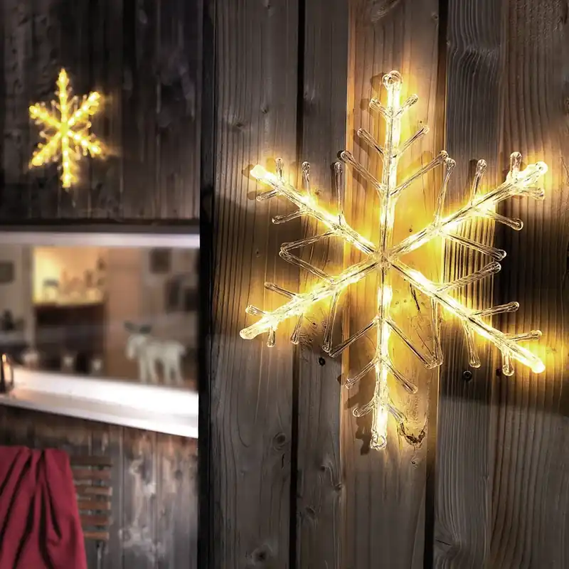 Uitverkoop Lichtgevende LED sneeuwvlok, warmwit 40cm