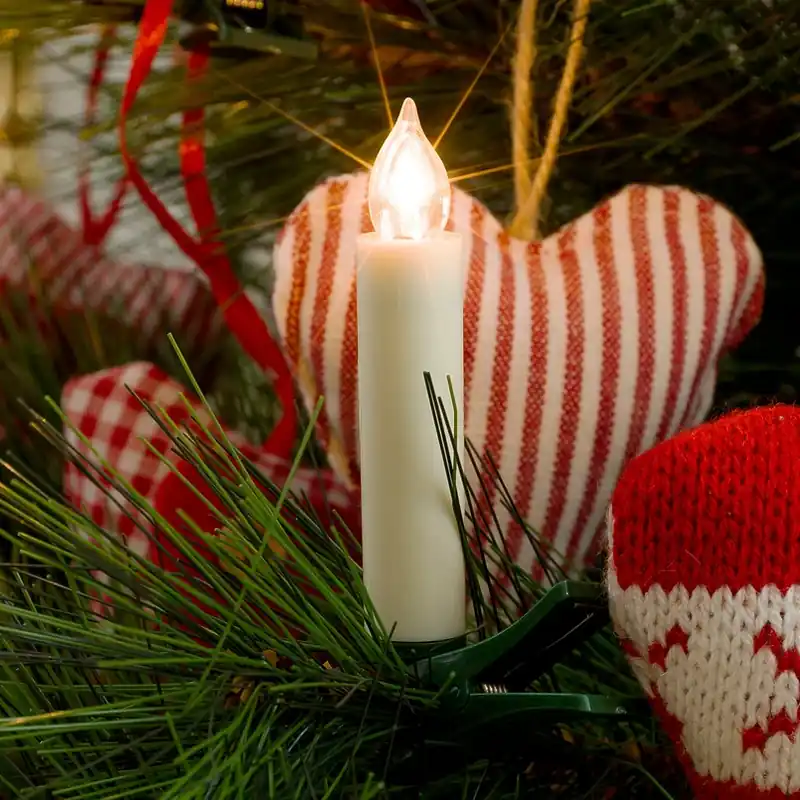 Goedkoop Kerstboomkaarsen snoerloos aanvulset, 8 cm 5-lamps