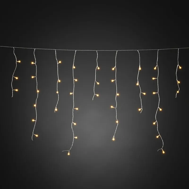 LED lichtgordijn ijsregen amber transp. 5m Must-Have