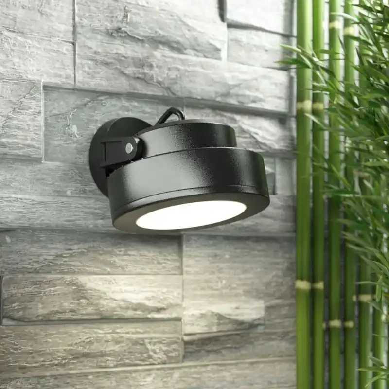Weekendaanbieding Opbouwspot Tommy rond zwart 1-lamps 10W CCT