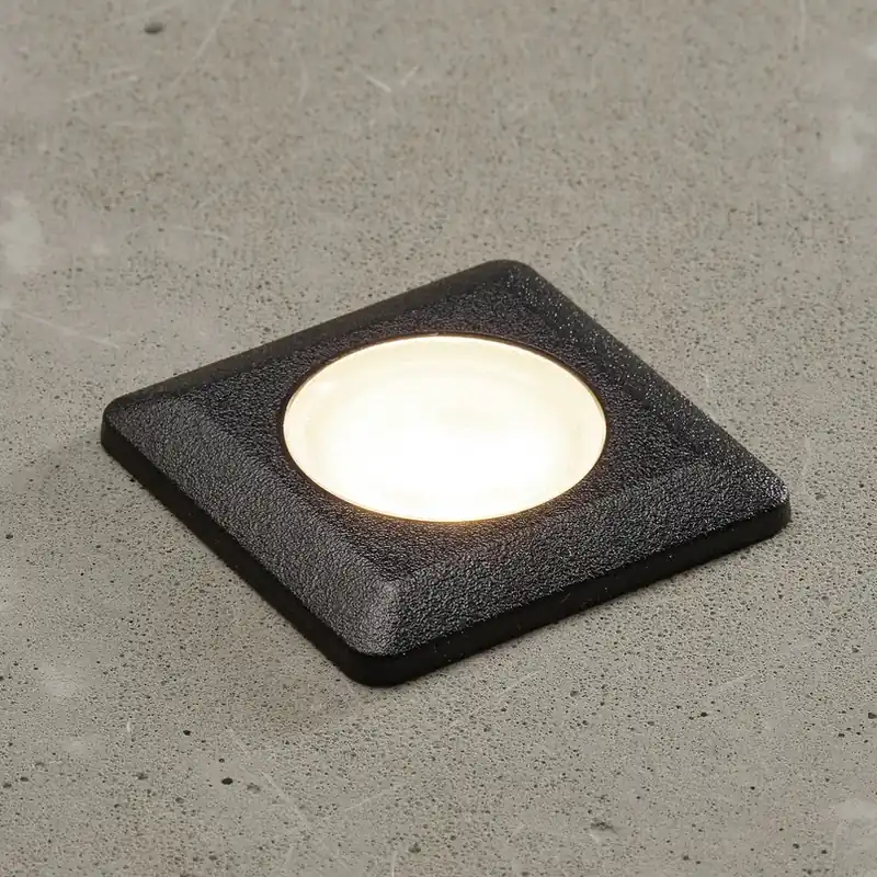 Veilige Betaling Inbouwlamp Teresa hoekig zwart/frosted 3.000K