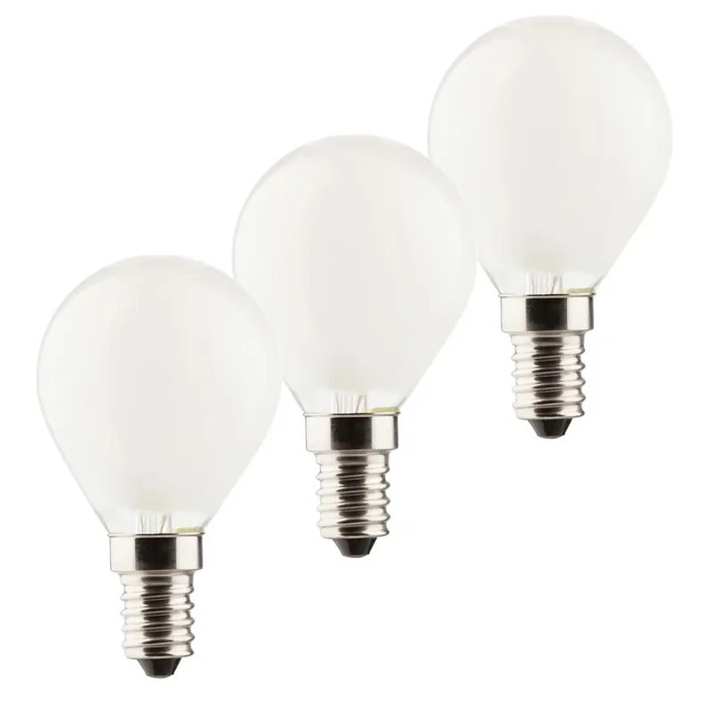 Gecertificeerd LED druppellamp E14 3W 2.700K 3 per set 470lm mat