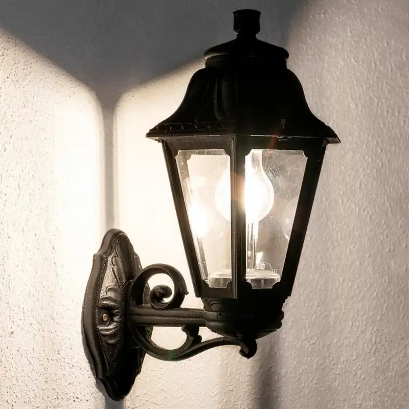 Uitverkoop LED buitenwandlamp Bisso Anna E27 zwart