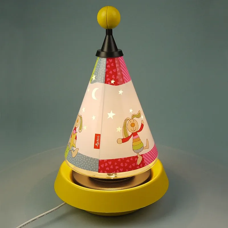 Superprijs Carrousel Rainbow Rabbit tafellamp en nachtlampje
