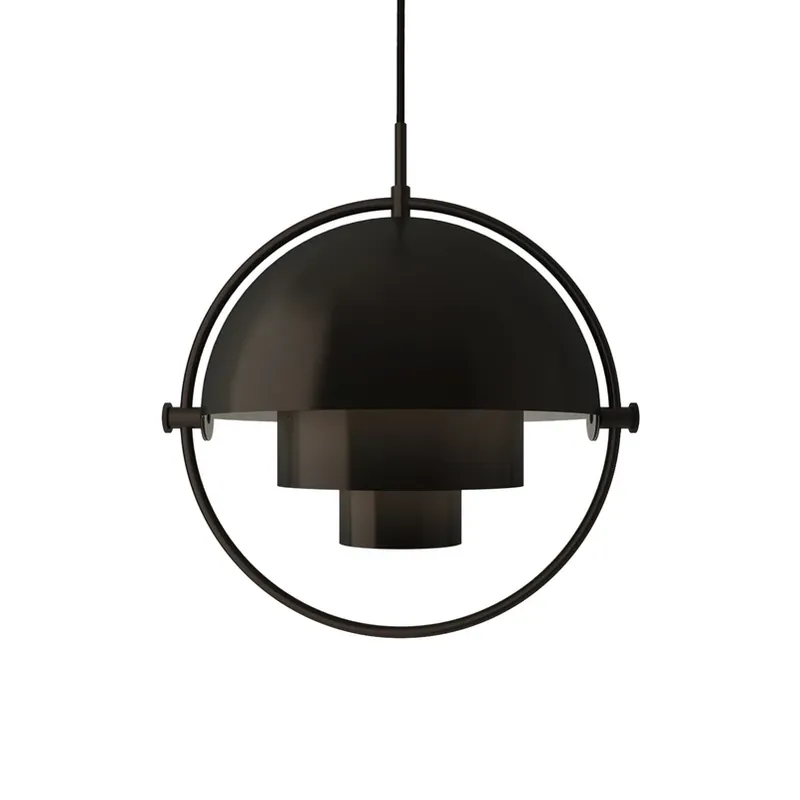 Snelle Levering Gubi hanglamp Lite, Ø 36 cm, zwart/zwart