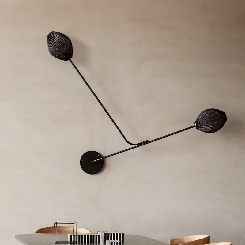 Gubi wandlamp Satellite 2-lamps zwart Beperkte Voorraad
