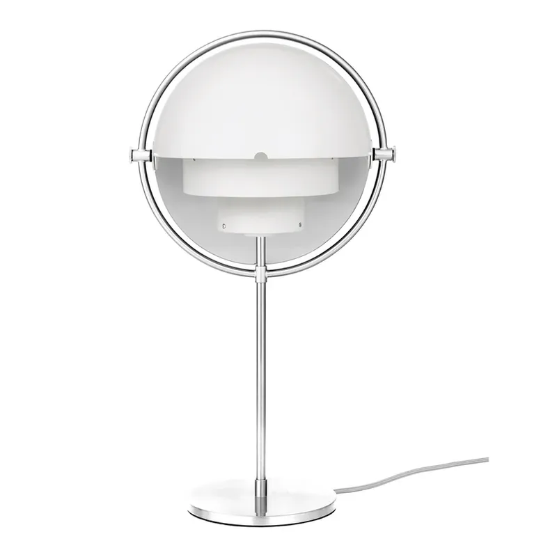 Gubi Lite tafellamp, hoogte 50 cm, chroom/wit Nieuw