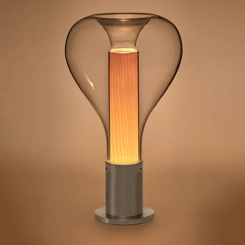 Direct Verzonden LZF Eris LED tafellamp glas aluminium/beuken