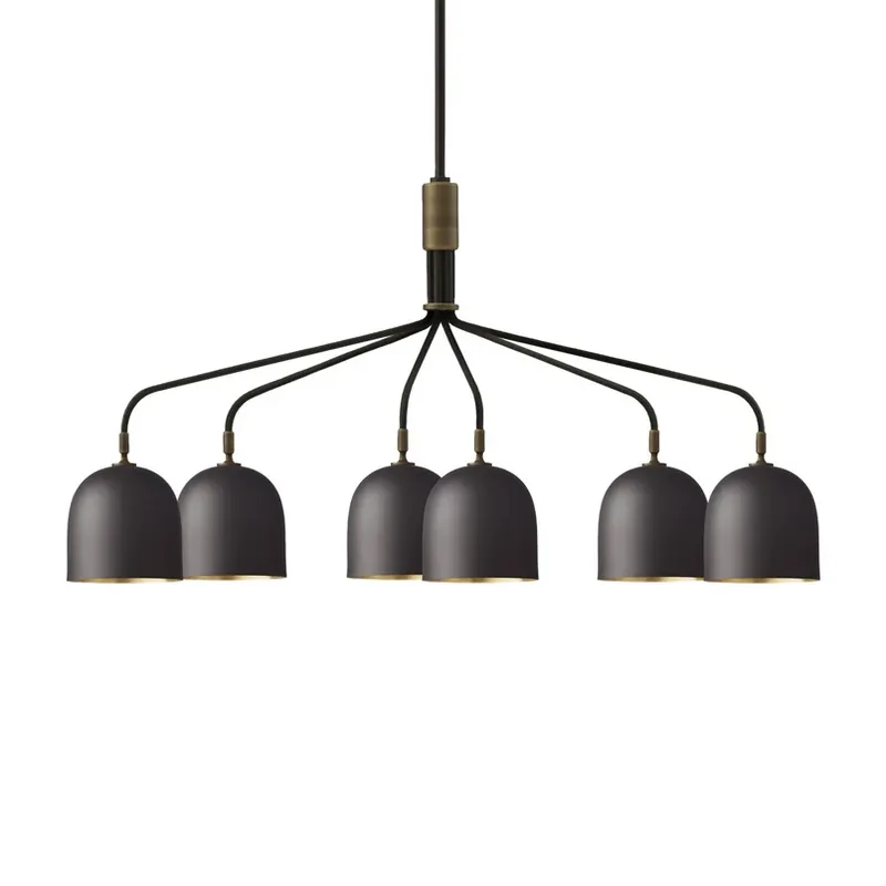 Gubi Kroonluchter Howard 6-lamps 134x73 cm brons Beperkt Aanbod