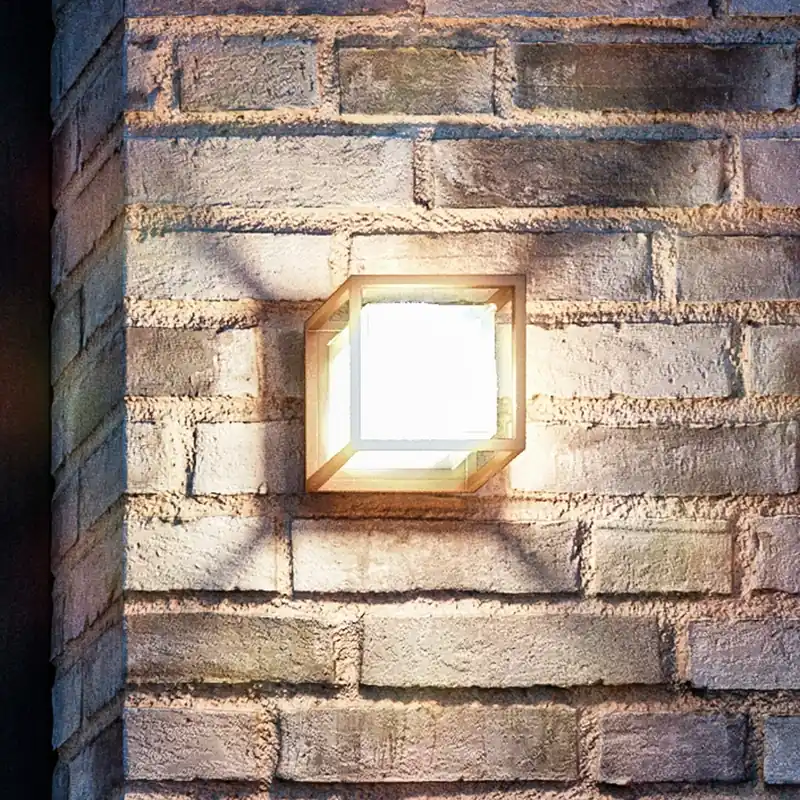 Cubic LED buitenwandlamp, aluminium, kubusvormig Beperkt Aanbod