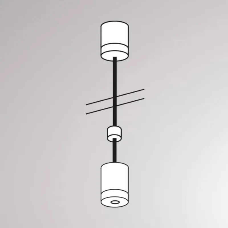 Afhanghoogte voor Volare rail, 100cm, wit Express Levering