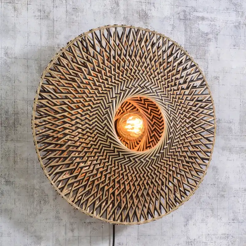 Beperkt Aanbod GOED & MOJO Bali wandlamp van bamboe, Ø 60 cm