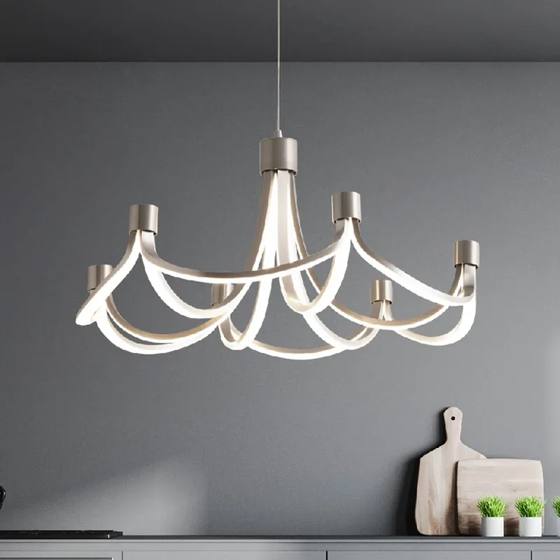 Bestseller LED hanglamp Festos, nikkel mat, dimbaar