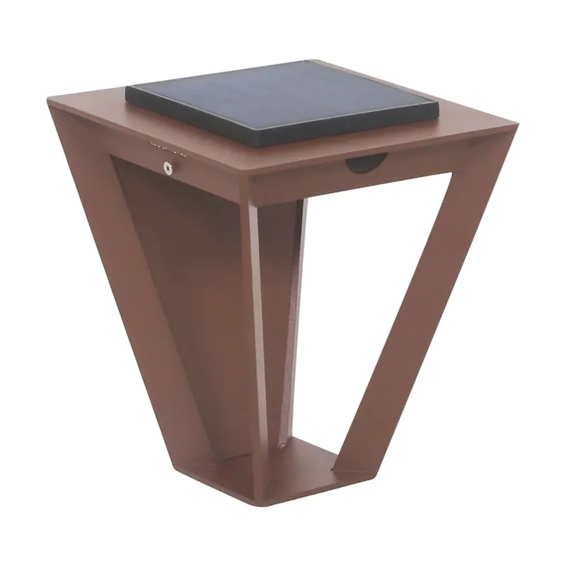 LED-zonnelamp Metro met sensor, corten Op = Op