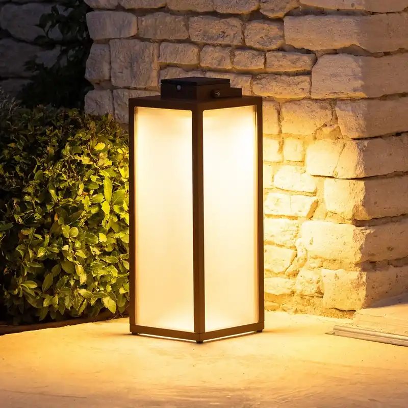 Tradition LED-lantaarn op zonne-energie, corten, hoogte 65 cm Actieprijs