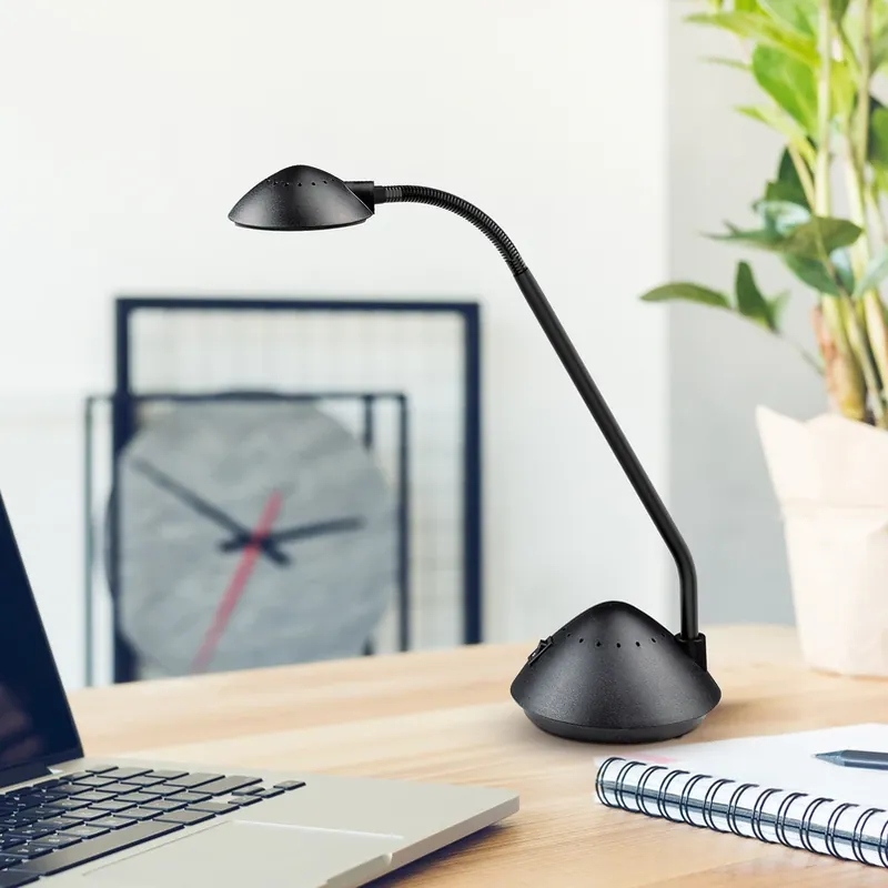 LED tafellamp MAULarc, zwart, hoogte 38 cm, flexibel Uitverkoop