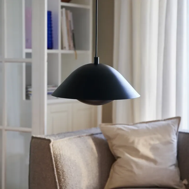 Alleen Vandaag Hanglamp Freya 35 van metaal, zwart