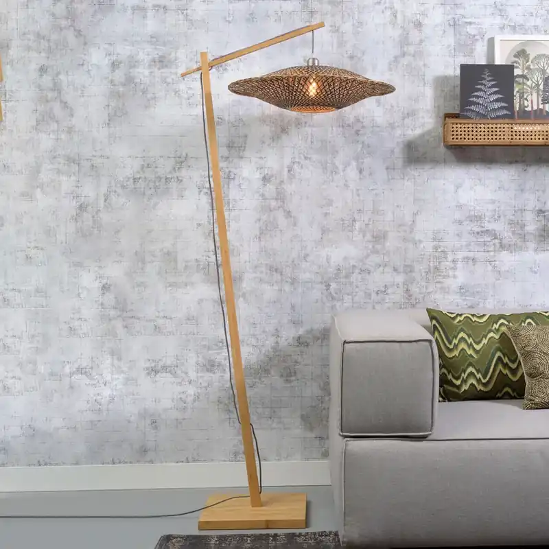 Beperkt Aanbod GOOD & MOJO Bali vloerlamp frame natuur Ø60cm