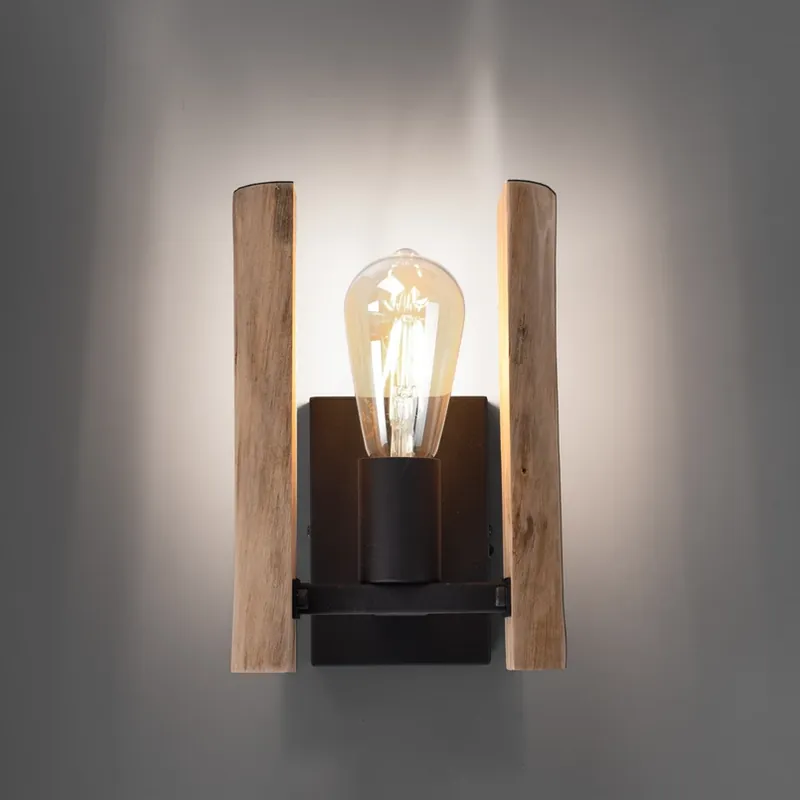 Bestel Nu Wandlamp Log van hout