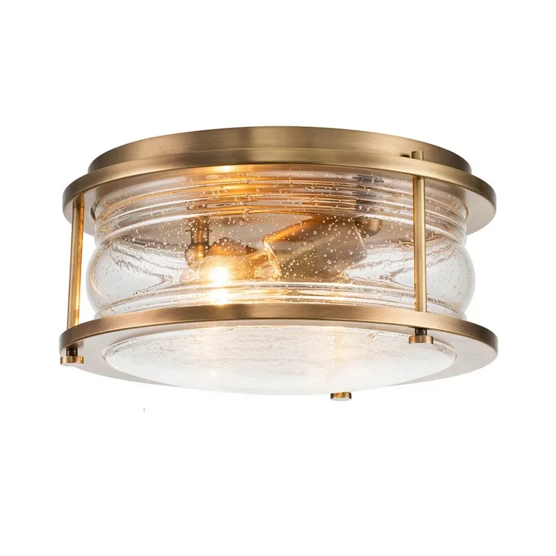 Badkamer plafondlamp Ashland Bay, Ø 30,5 cm, messing, IP44 Uitverkoop