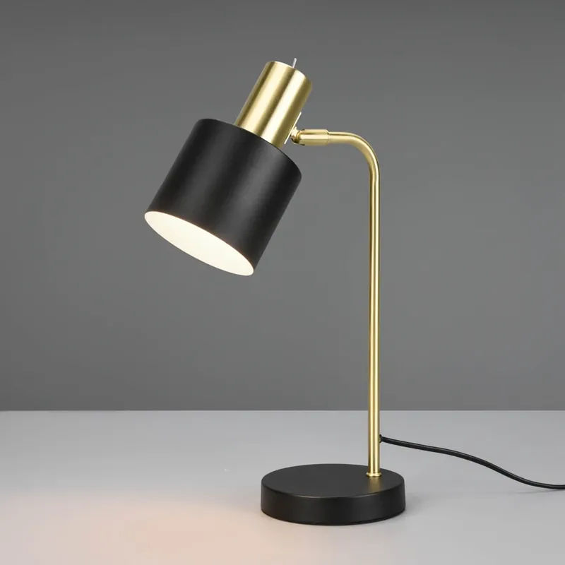 Actieprijs Tafellamp Adam, 1-lamp, zwart/goud