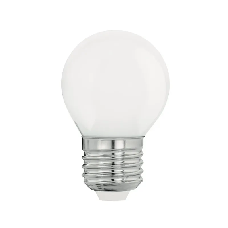 LED lamp E27 G45 4W, warmwit, opaal Laatste Versie