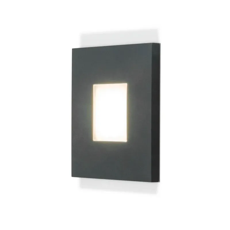 Lage Kosten EVN LQ230 LED wand inbouwlamp direct antraciet