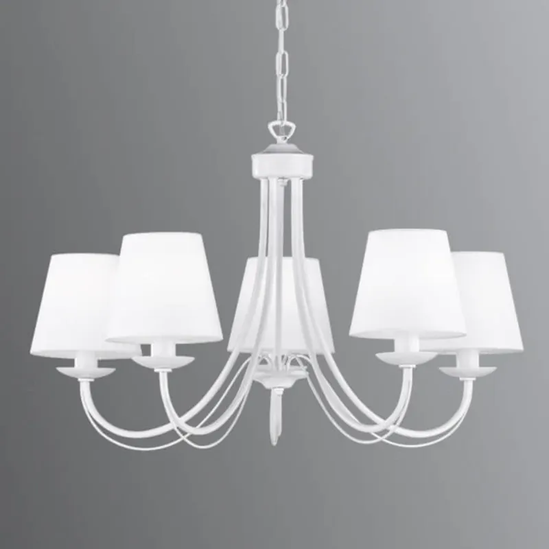 Kroonluchter Cortez, wit, 5-lamps Gratis Retour