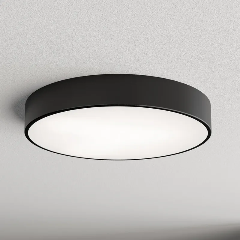 Op = Op Plafondlamp Cleo, Ø 50 cm, IP20, zwart, metaal, E27
