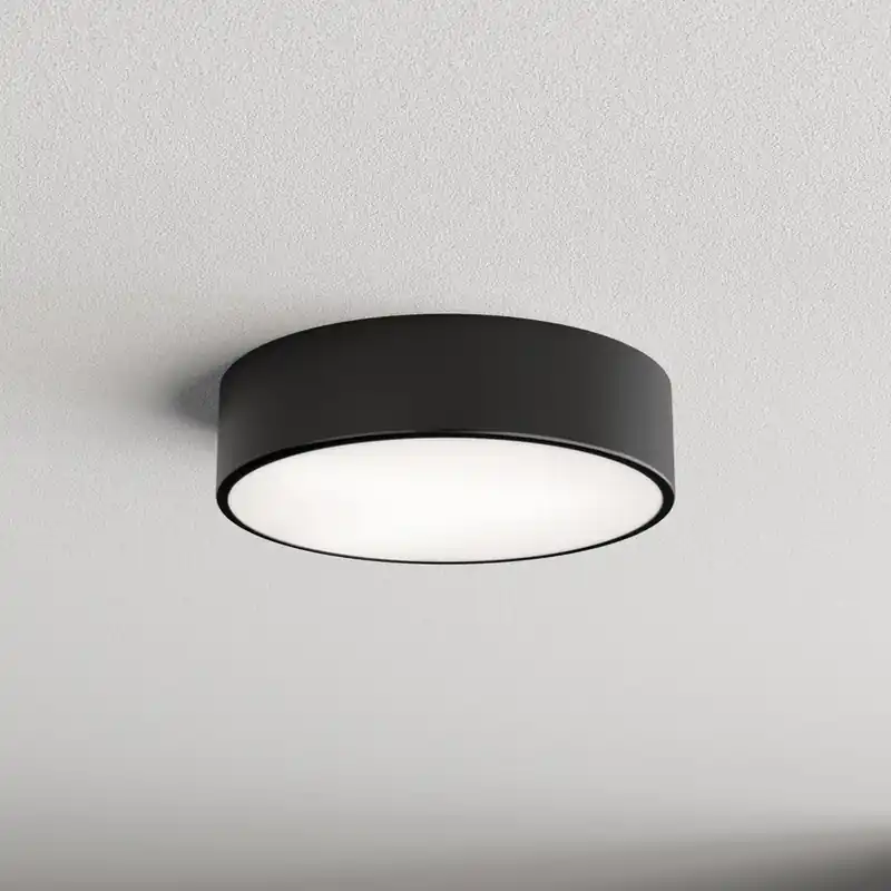 Plafondlamp Cleo, Ø 30 cm, IP20, zwart, metaal, E27 Actieprijs