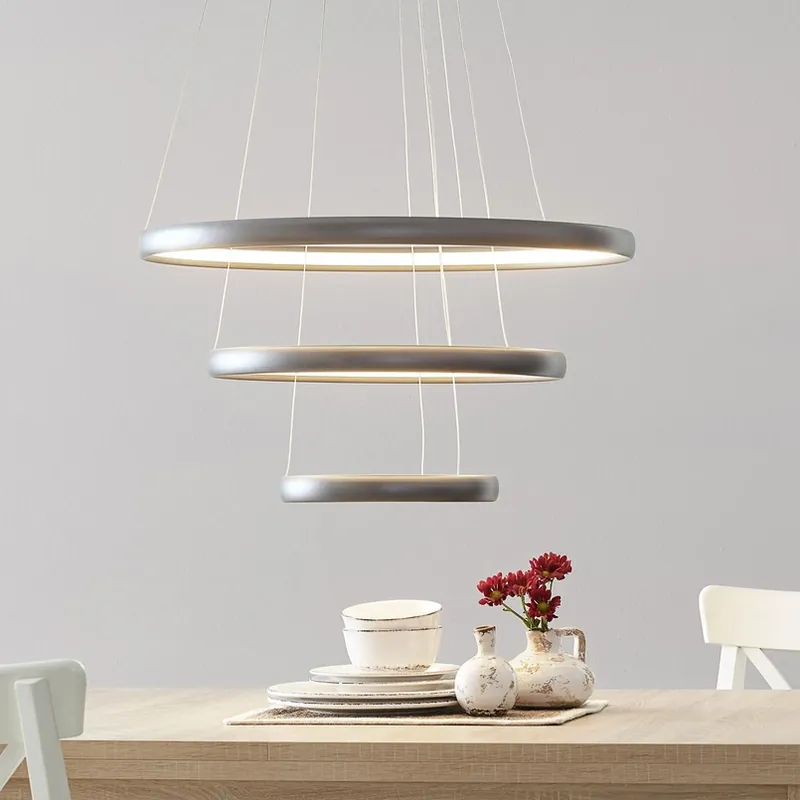 LED hanglamp Trinity van aluminium, zilver Bestel Nu