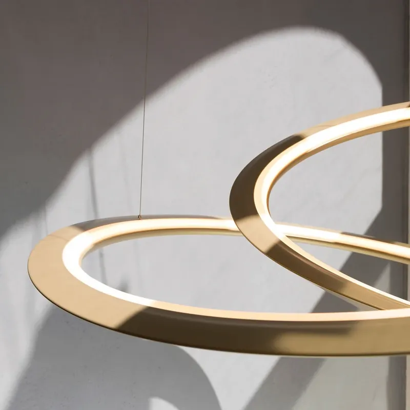 Finale Uitverkoop NEMO Kepler hanglamp 2.700K Up Ø110cm goud