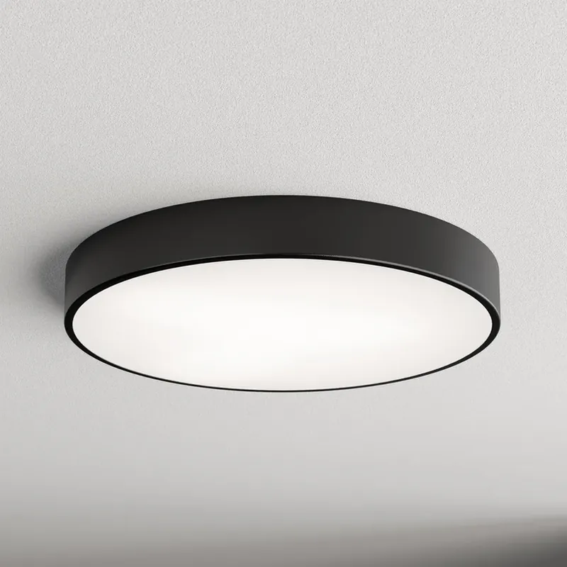Must-Have Plafondlamp Cleo met glazen diffusor, zwart Ø 60cm