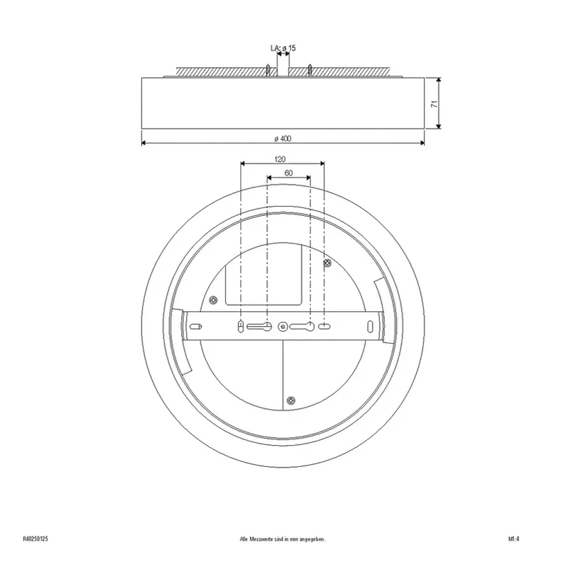 Korting Sauro LED plafondlamp, Ø 40 cm, wit