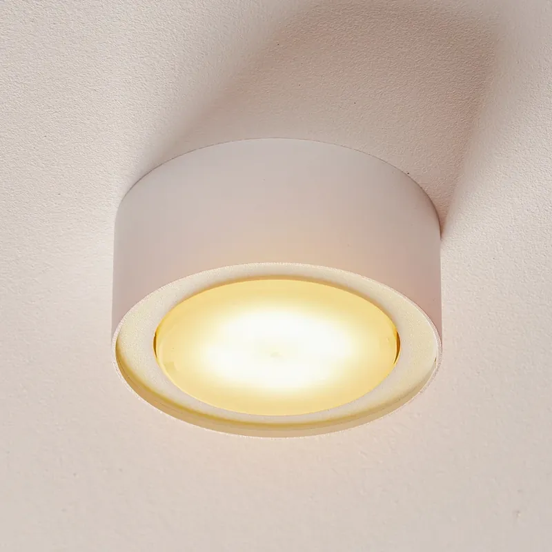 Exclusieve Aanbieding Plafondspot Flea van staal, wit