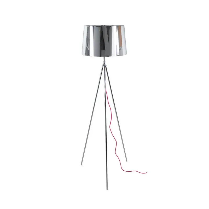 Aanbieding Aluminor Tropic vloerlamp chroom, kabel rood
