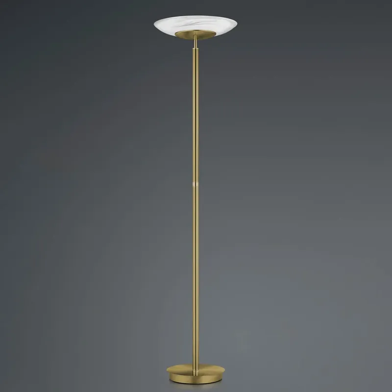 Flitsaanbieding LED vloerlamp Findus, 1-lamp, oudmessing