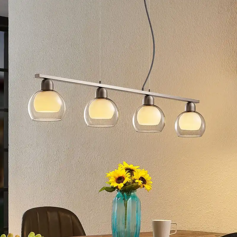 Lucande Kaiya hanglamp, glas, 4-lamps Shop Nu