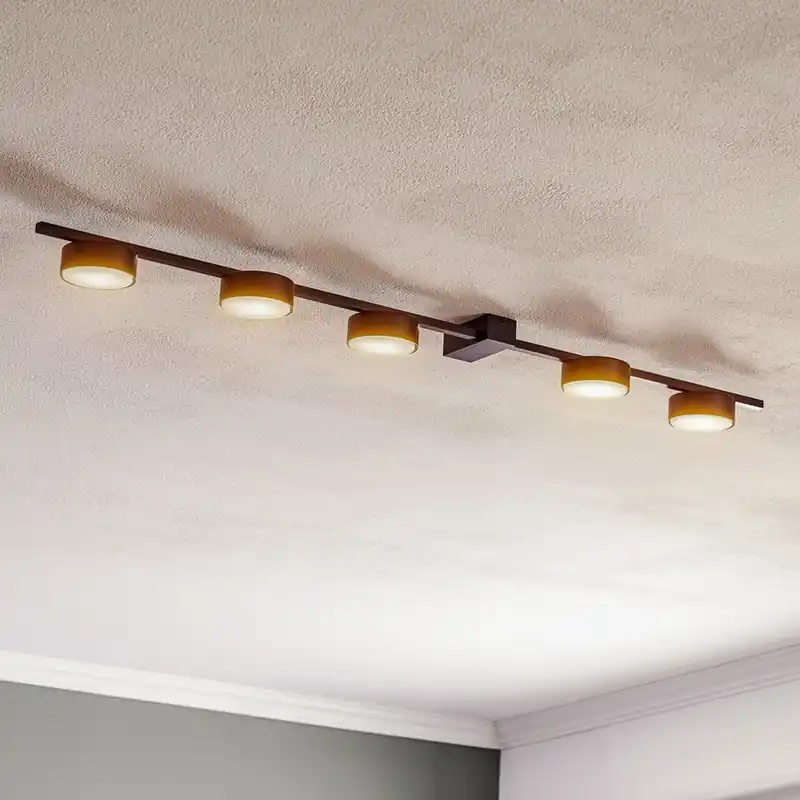 Express Levering Plafondlamp Pills V, zwart, 5-lamps